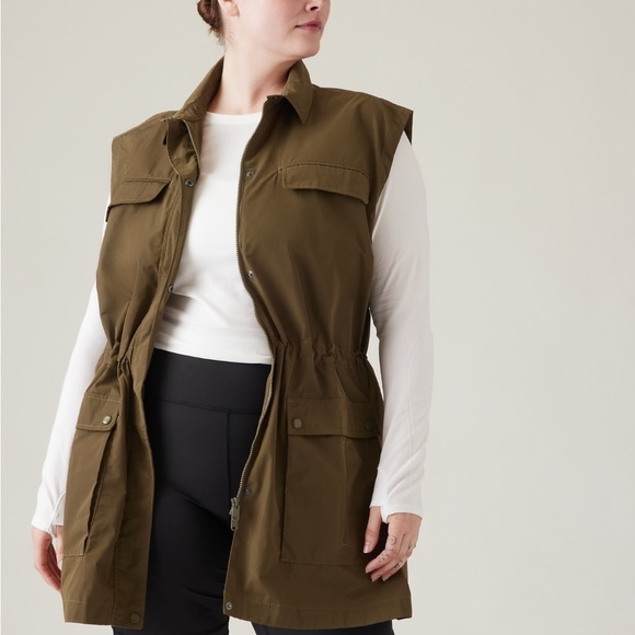 Athleta Boundless Vest, Acacia Olive, small - Picture 5 of 7